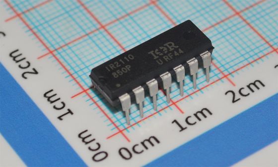 Sirkuit Terpadu IR2110PBF Driver Tinggi-Rendah 600V Arus Puncak 2A Logika 10V-20V Waktu Naik 500ns Paket / Casing 14-DIP (0.300", 7.62mm) -40°C hingga +125°C