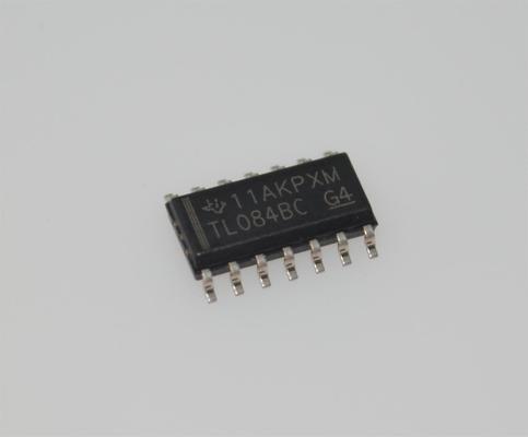 TL084BCDR Quad JFET-Input Op Amp Lebar Pita 4MHz Laju Slew 13V/μs ±18V Catu Daya 3pA Bias Masukan SOIC-14 -40°C hingga +125°C