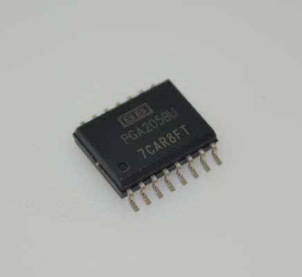 PGA205BU Penguat Gain yang Dapat Diprogram Rentang Gain 1-1000x Bandwidth 1MHz Catu Daya ±18V Kesalahan Gain 0.01% DIP-16 -40°C hingga +85°C