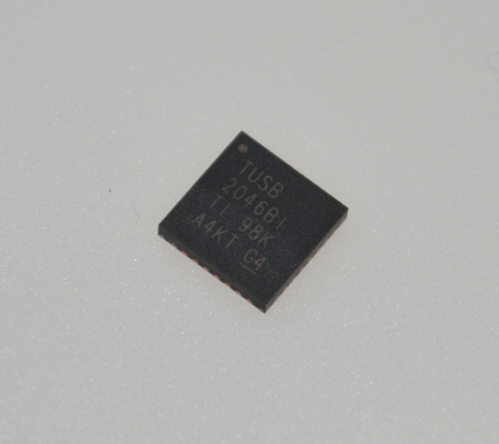 TUSB2046BIRHBR Pengontrol Hub USB 2.0 4-Port dengan Dukungan 12Mbps/1.5Mbps Transceiver Terintegrasi Operasi 3.3V Mode Hemat Daya EMI Rendah & Rentang Suhu Industri (-40°C hingga 85°C)