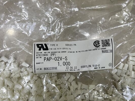 PAP-02V-S 2 Posisi Konektor Pitch 2.0mm Seri PA Receptacle Terminasi Crimp Kunci Positif Ringkas Rating 3A 100V AC untuk Aplikasi Wire-to-Board dan Kepadatan Tinggi
