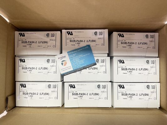 S02B-PASK-2 2 Posisi 2.0mm Pitch Header Seri PA Top Entry Through Hole Tin Plating 3A Rating 100V AC untuk Wire-to-Board dan Kompakt Elektronik