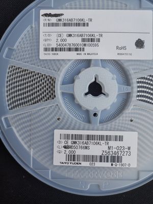 GMK316AB7106KL-TR 10μF 16V MLCC X5R 1206 ±10% Tol Low ESR -55°C hingga +85°C AEC-Q200