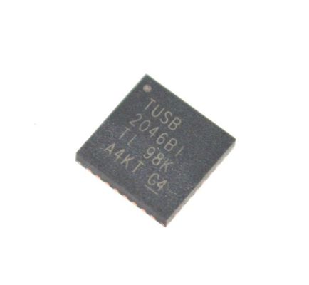 TUSB2046BIRHBR Pengontrol Hub USB 2.0 4-Port dengan Dukungan 12Mbps/1.5Mbps Transceiver Terintegrasi Operasi 3.3V Mode Hemat Daya EMI Rendah and Rentang Suhu Industri (-40°C hingga 85°C)