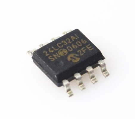 24LC32A-I/SN 32K I2C EEPROM Kecepatan 400kHz 1M Siklus Tulis Rentang 2.5-5.5V 64-Byte Halaman Tingkat Industri Daya Rendah Sesuai RoHS Paket SOIC-8 Kompak