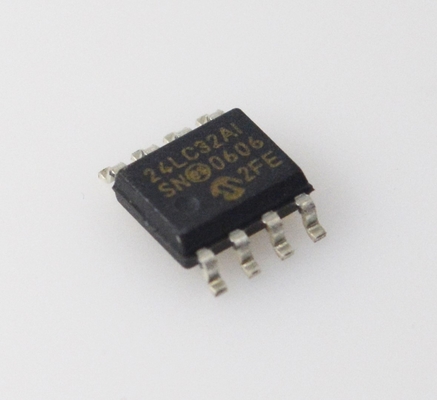 24LC32A-I/SN 32K I2C EEPROM Kecepatan 400kHz 1M Siklus Tulis Rentang 2.5-5.5V 64-Byte Halaman Tingkat Industri Daya Rendah Sesuai RoHS Paket SOIC-8 Kompak