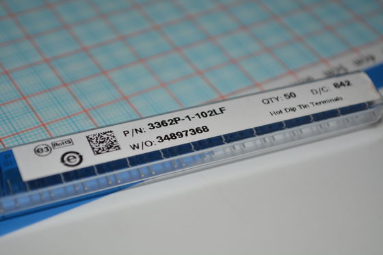 3362P-1-102LF Trimpot 1kΩ Potensiometer Presisi 10-Putaran ±10% Toleransi Melalui Lubang Pemasangan Elemen Cermet Penyesuaian Andal Ideal untuk Kalibrasi and Penyetelan Sirkuit