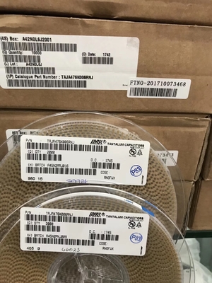 TAJA475K010RNJ 4.7μF 10V Kapasitor Tantalum 10% Tol Case 1310 ESR Rendah Keandalan Tinggi Kualifikasi AEC-Q200 Rentang Suhu Lebar untuk Aplikasi Otomotif & Industri
