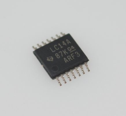 SN74LVC14APWR Inverter Schmitt-Trigger 6-Saluran dengan VCC Lebar 1.65-5.5V 10ns Max tp 0.5μA ICC Rendah ±24mA Output Drive Perlindungan ESD HBM Paket TSSOP-14 and Peringkat -40°C hingga +125°C