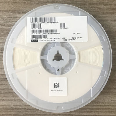 GRM0335C1H5R6BA01D 5.6pF ±0.1pF 0402 MLCC dengan 50V Rating C0G (NP0) Dielektrik untuk Stabilitas Ultimate Faktor Q Tinggi Ultra-Rugi Halogen-Free dan Tape & Reel Packaging untuk sirkuit otomotif