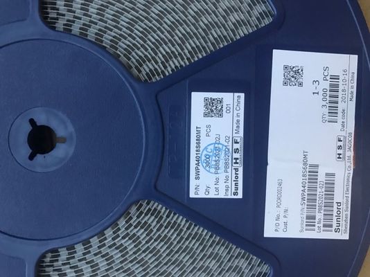 SWPA4018S680MT Induktor Daya 68μH dengan Toleransi 20% Ukuran 4018 Arus Sat 1.24A Arus Kenaikan Suhu 1.15A Konstruksi Berperisai Rentang -40°C hingga 125°C Sesuai RoHS Kemasan Pita and Gulungan