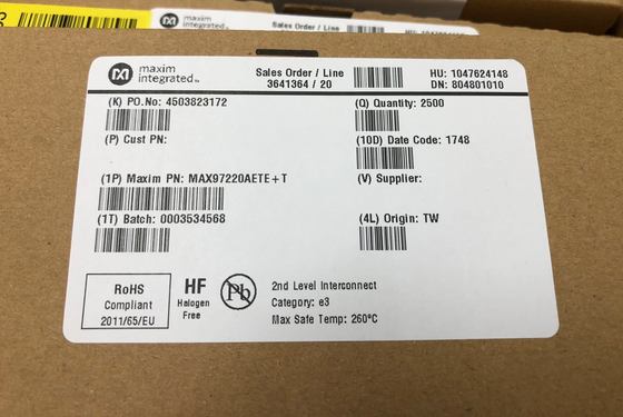 MAX97220AETE+T 3W/Ch Stereo Amp 105dB PSRR >100dB SNR 93% Efficient Class D I2C Control Ultra-Low THD+N Tiny 16-TQFN Advanced Click/Pop Suppression