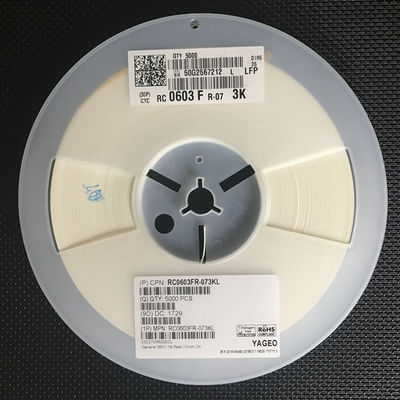 RC0603FR-073KL Compact 0603 Chip Resistor 3kΩ ±1% Tolerance 100ppm/°C Stability 75V Rated 0.1W Power AEC-Q200 Automotive Grade Halogen-Free Superior Moisture Resistance