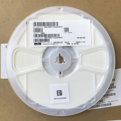 GRM188R71C222KA01D 2.2nF MLCC Peringkat 16V Dielektrik X7R Casing 0603 Toleransi 10% Kinerja Stabil Frekuensi Tinggi Ideal untuk Sirkuit Penyaringan dan Resonan