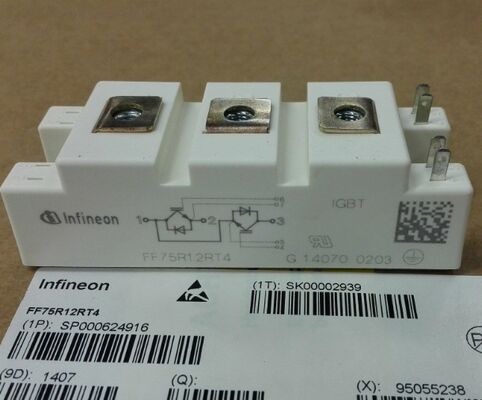 FF75R12RT4 Modul IGBT 1200V 75A Rendah Vce(sat) Ketahanan Hubungan Singkat Tinggi Kerugian Switching Rendah Isolasi Tinggi Untuk Penggerak Industri dan Inverter UPS