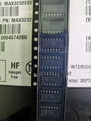 MAX3232ESE+T Pemancar-Penerima RS-232 3.0V hingga 5.5V 2 Driver/2 Penerima ±15kV Perlindungan ESD Daya Rendah Laju Data 250kbps Untuk Sistem Bertenaga Baterai dan Industri