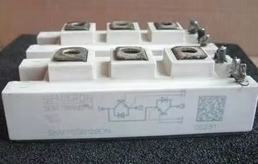 SKM75GB128DN 1200V, 75A Modul IGBT Ganda VCE(sat) Rendah 1.9V Switching Cepat Dioda Terintegrasi Kemampuan SC 10μs Paket SEMITOP2 Pin Press-Fit Tersertifikasi UL untuk Drive dan Inverter