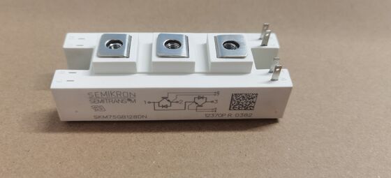 SKM75GB128DN 1200V, 75A Modul IGBT Ganda VCE(sat) Rendah 1.9V Switching Cepat Dioda Terintegrasi Kemampuan SC 10μs Paket SEMITOP2 Pin Press-Fit Tersertifikasi UL untuk Drive dan Inverter