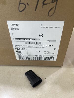 282105-1 Header Wire-to-Board Vertikal Through Hole 3 Posisi 5.0mm Pitch Terlindungi Kunci Gesekan Terpolarisasi Rating 9A untuk Catu Daya dan Kontrol Industri