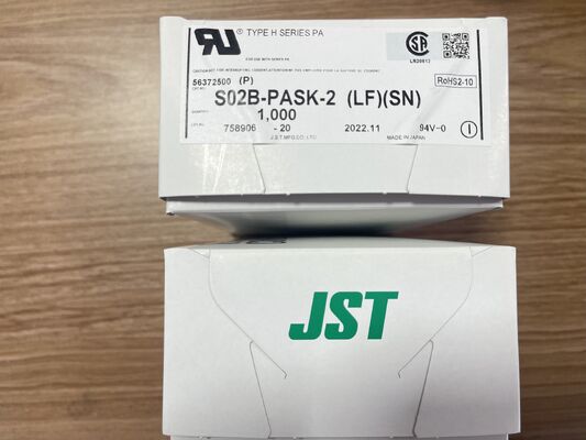 S02B-PASK-2 2 Posisi 2.0mm Pitch Header Seri PA Top Entry Through Hole Tin Plating 3A Rating 100V AC untuk Wire-to-Board dan Kompakt Elektronik